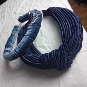 Headband Set Blue Womens